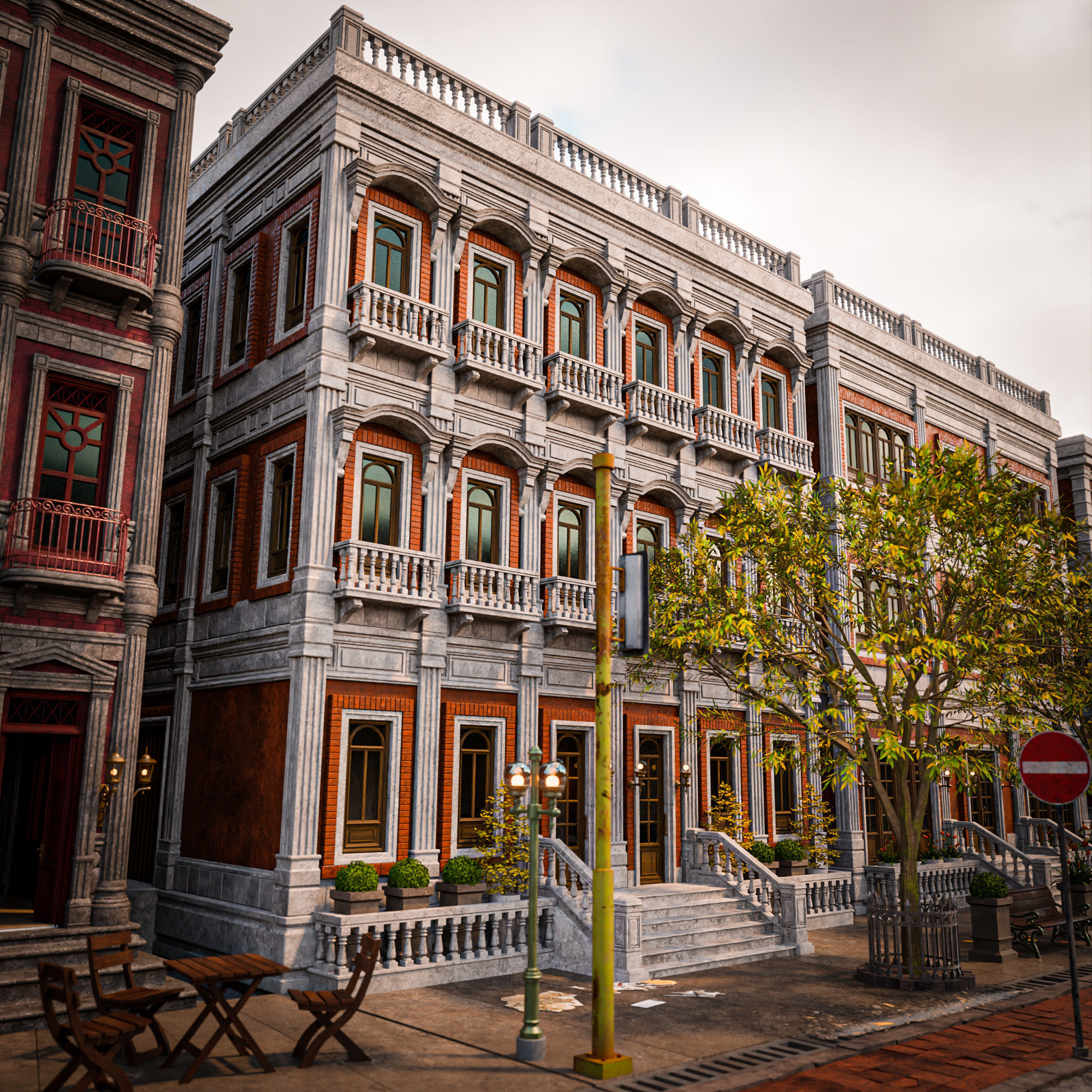 MODULAR BUILDING WITH INTERIOR KITBASH PACK WITH DEMO FILE 3D Model Collection_23