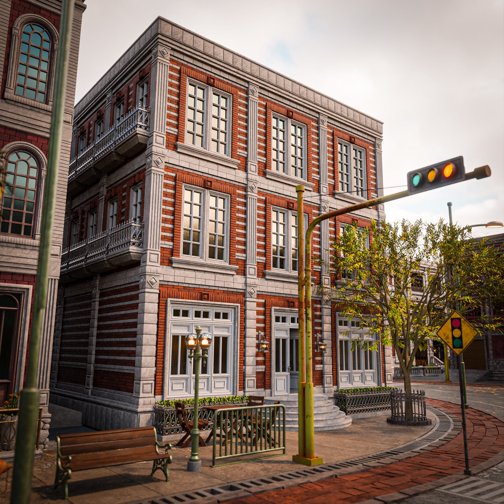 MODULAR BUILDING WITH INTERIOR KITBASH PACK WITH DEMO FILE 3D Model Collection_25