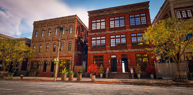 MODULAR BUILDING WITH INTERIOR KITBASH PACK WITH DEMO FILE 7