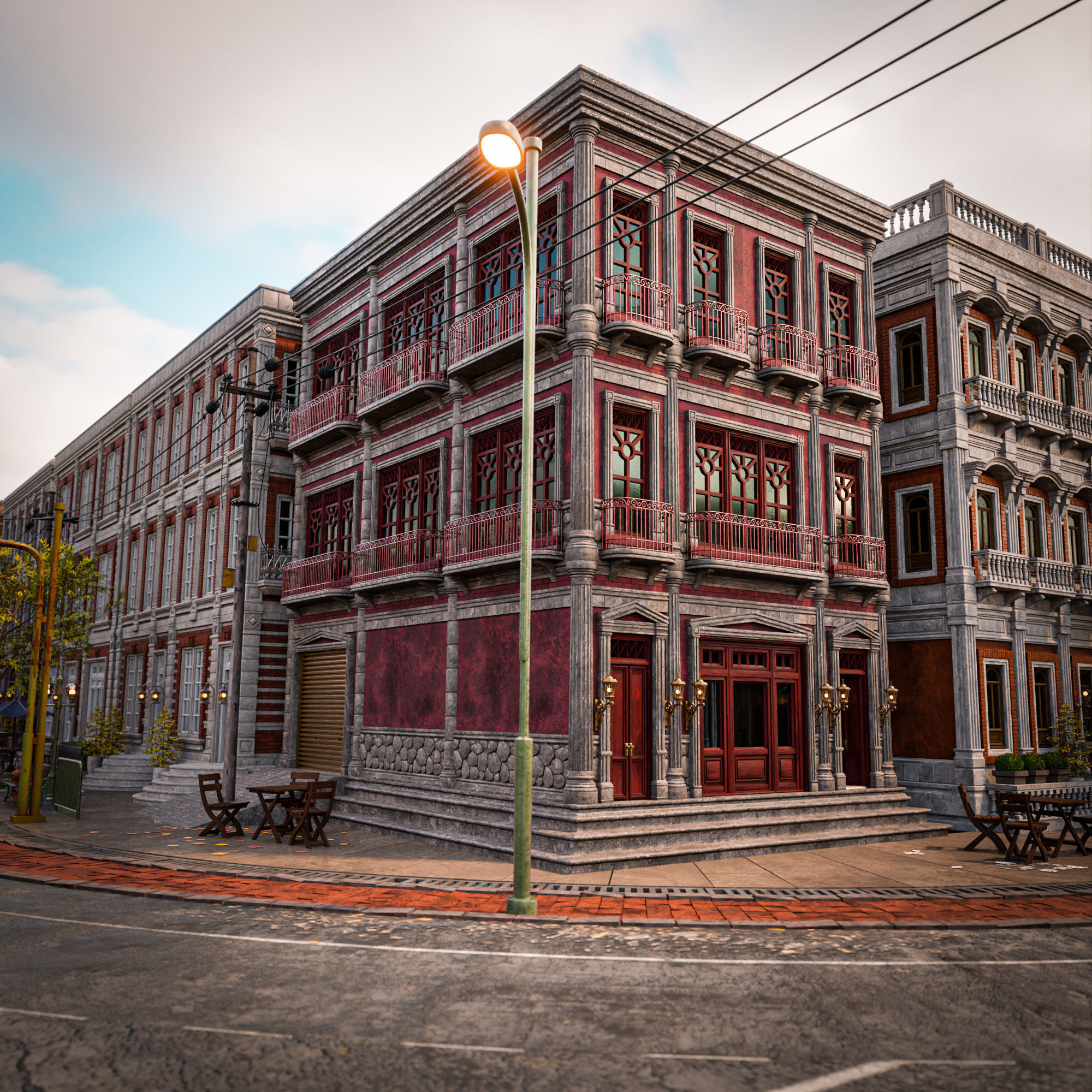 MODULAR BUILDING WITH INTERIOR KITBASH PACK WITH DEMO FILE 3D Model Collection_16