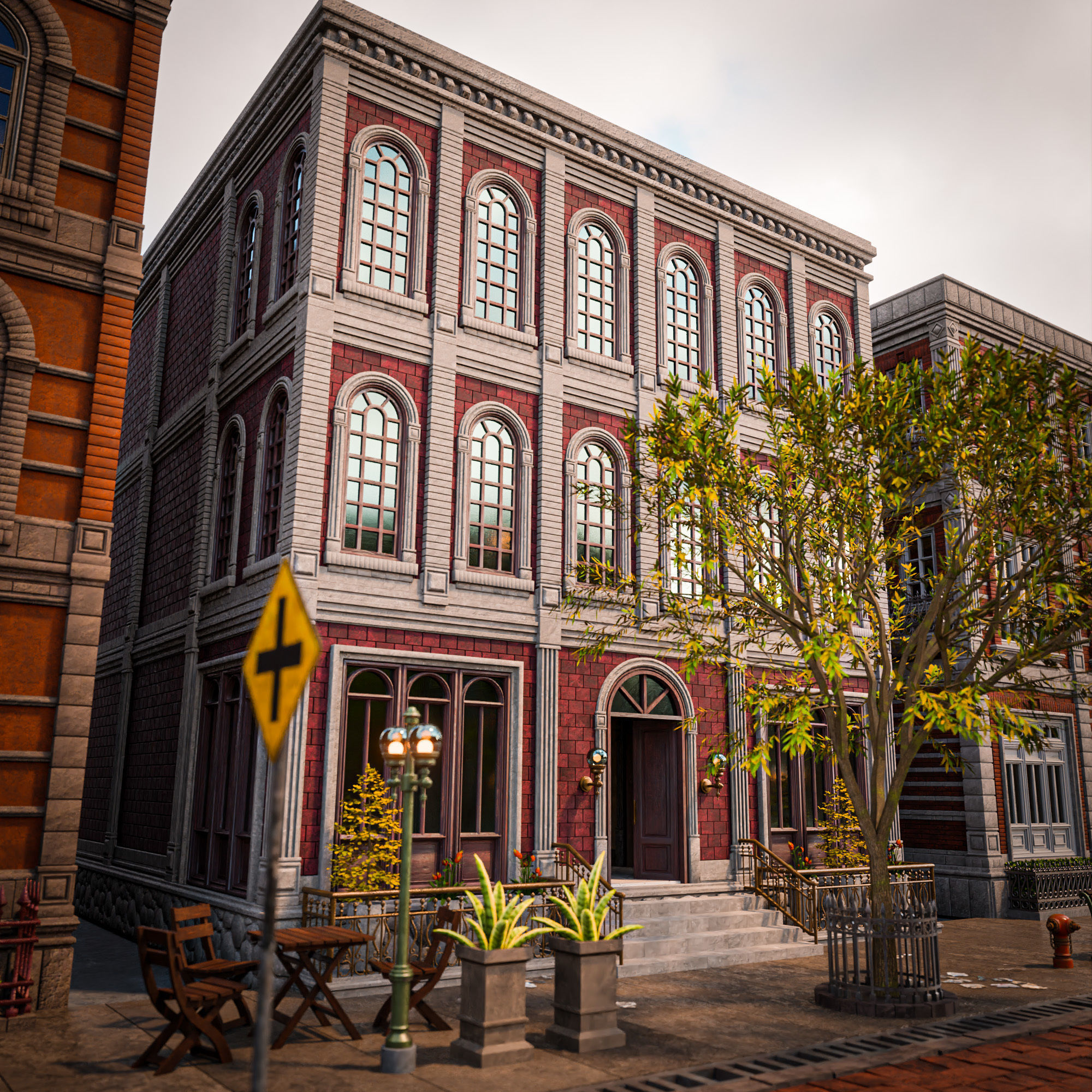 MODULAR BUILDING WITH INTERIOR KITBASH PACK WITH DEMO FILE 3D Model Collection_22