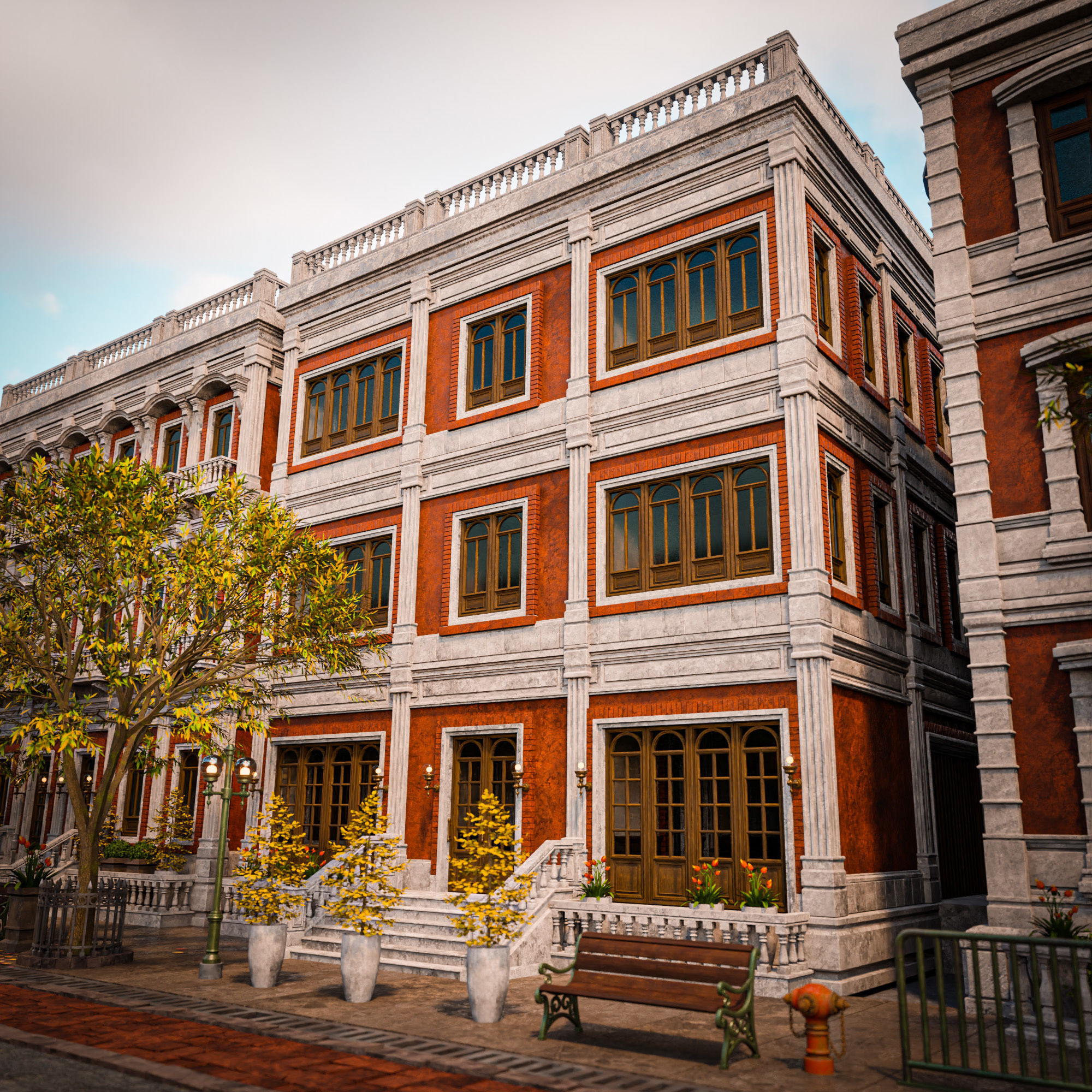 MODULAR BUILDING WITH INTERIOR KITBASH PACK WITH DEMO FILE 3D Model Collection_20