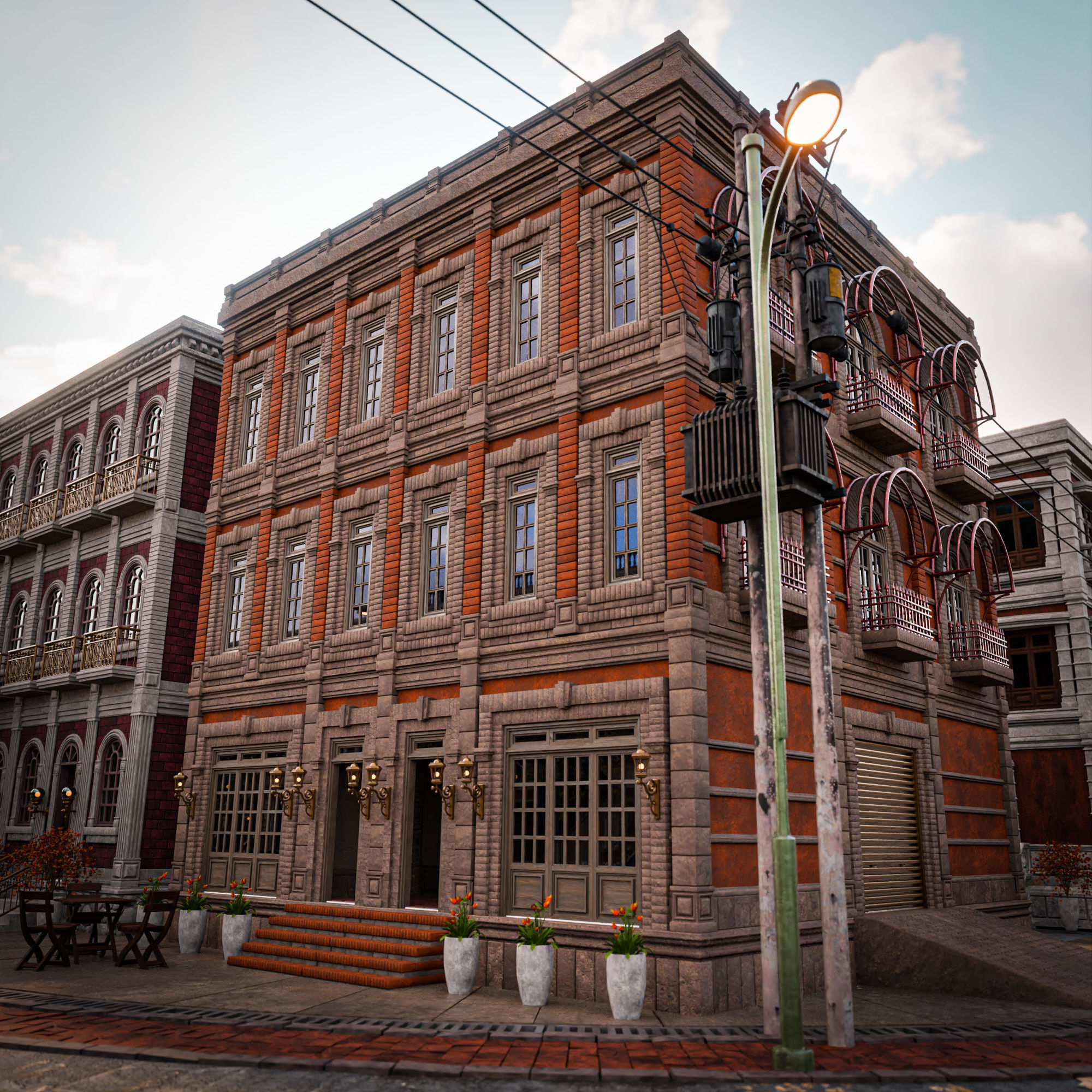 MODULAR BUILDING WITH INTERIOR KITBASH PACK WITH DEMO FILE 3D Model Collection_14