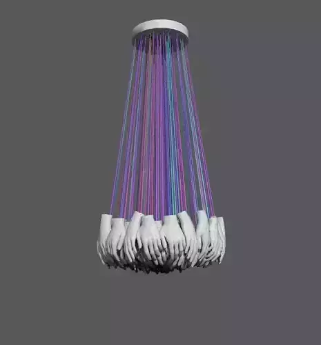Human Hand style chandelier 3D model