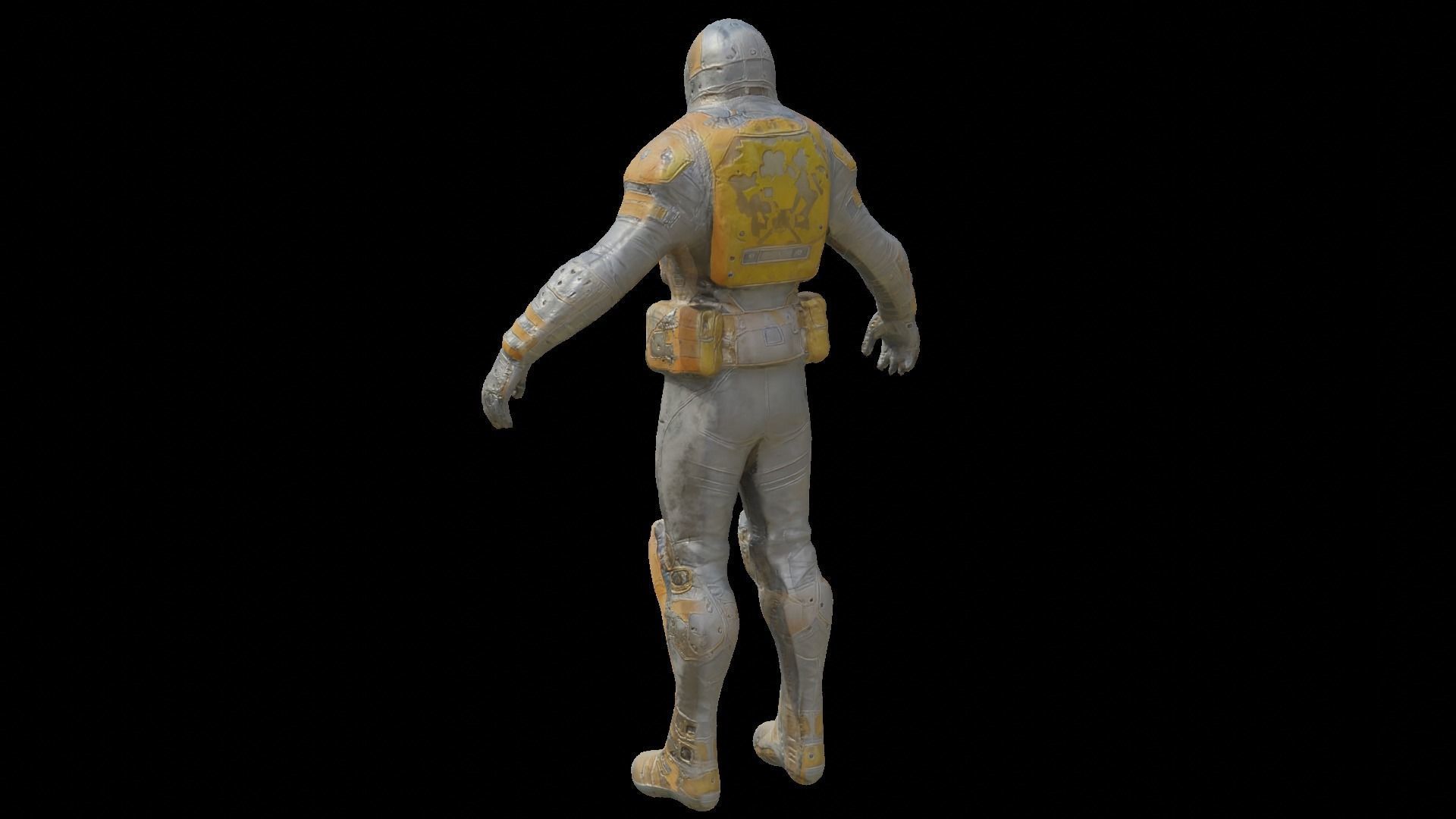 Sci fi Character Robot Low-poly 3D model_1