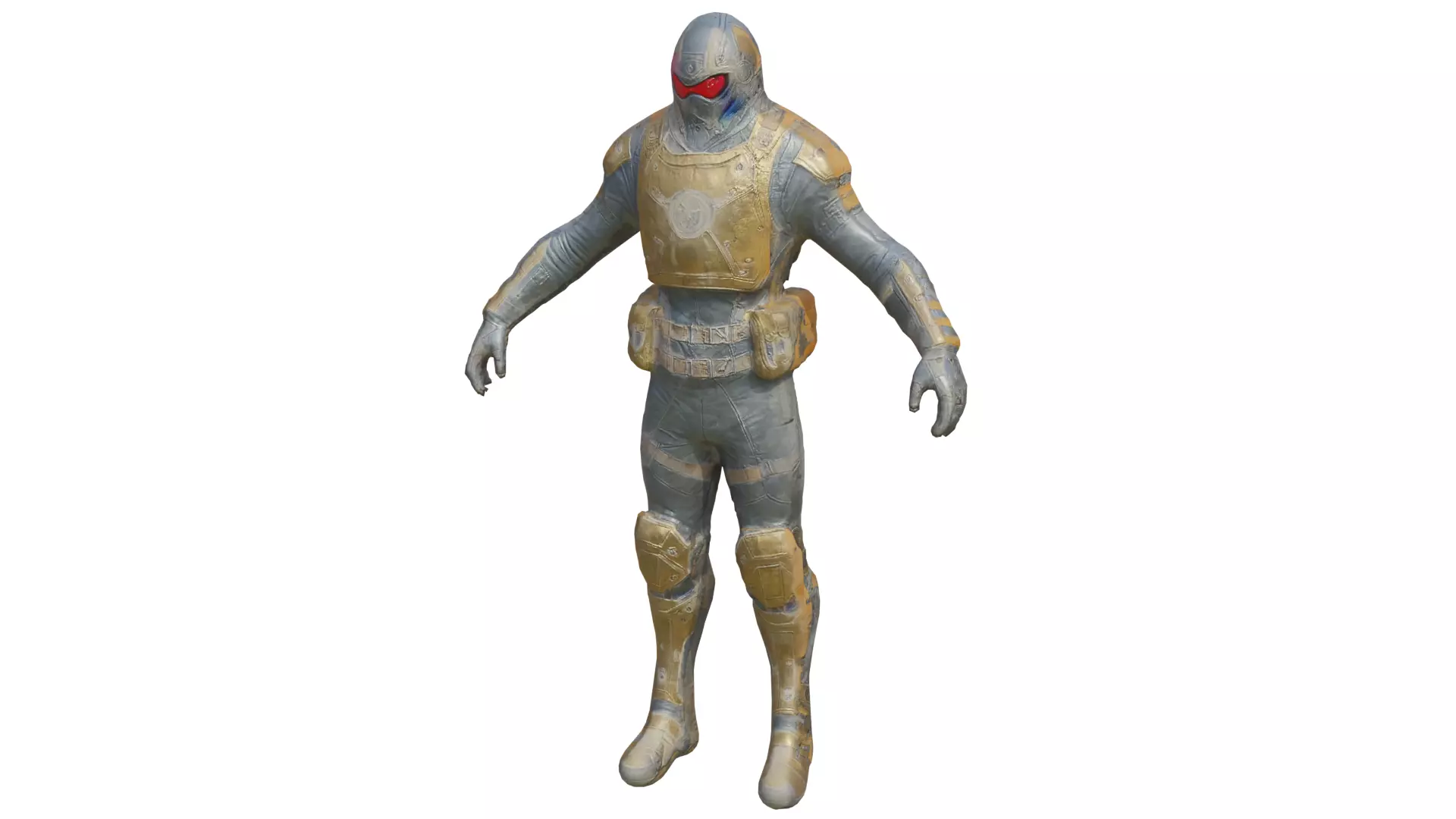 Sci fi Character Robot Low-poly 3D model_0