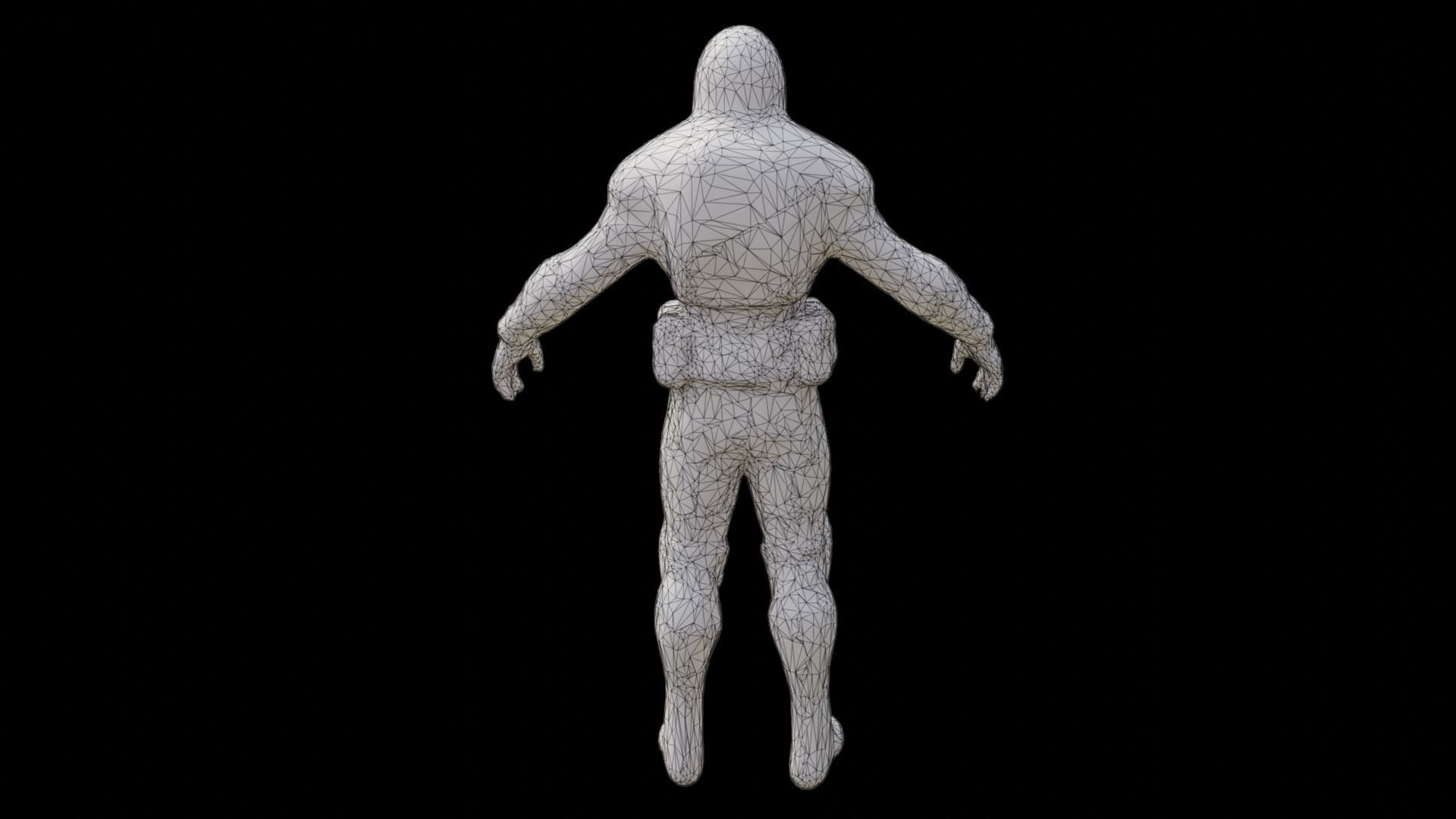 Sci fi Character Robot Low-poly 3D model_6