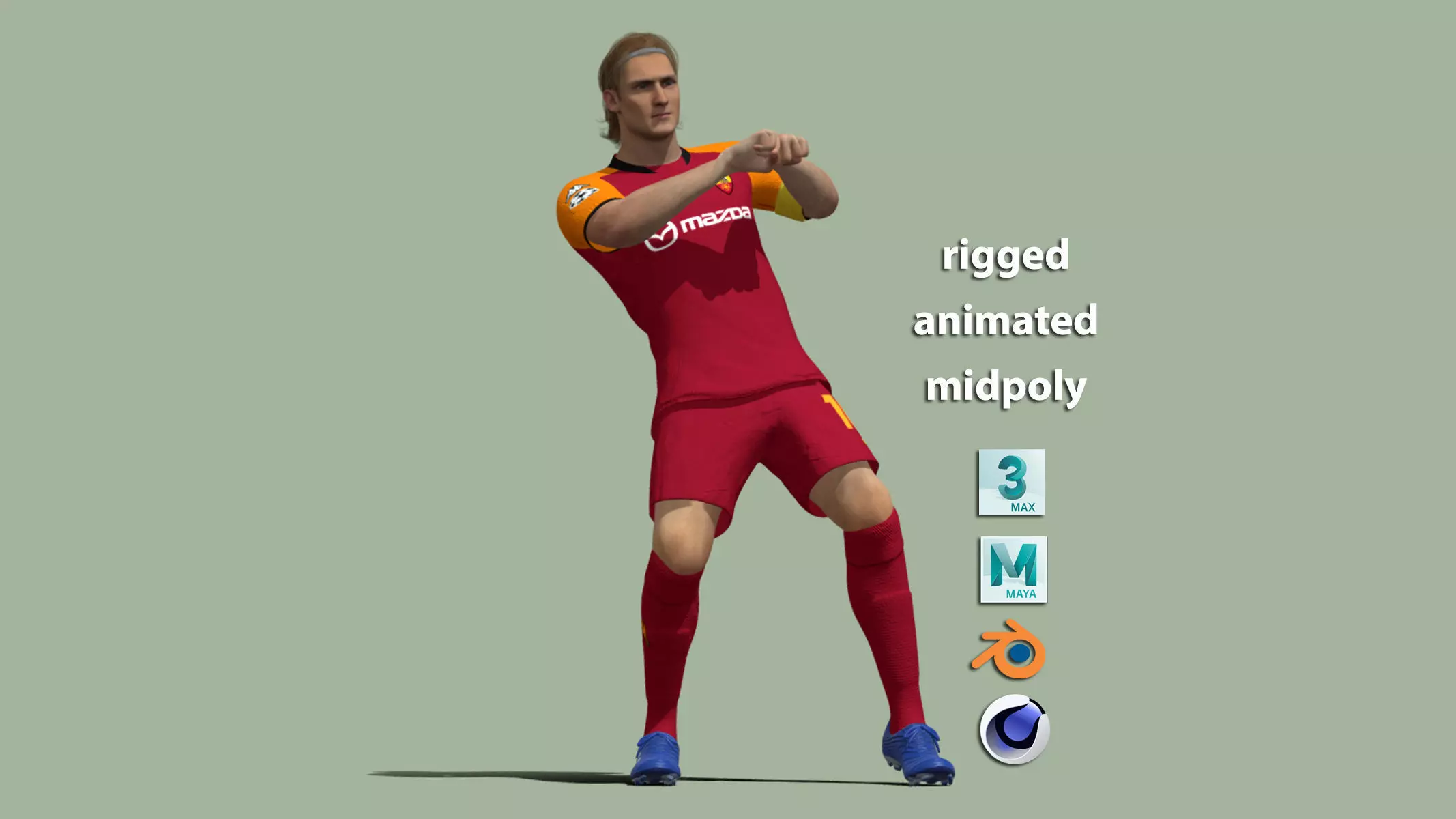 Francesco Totti As Roma 3d animation 3D model