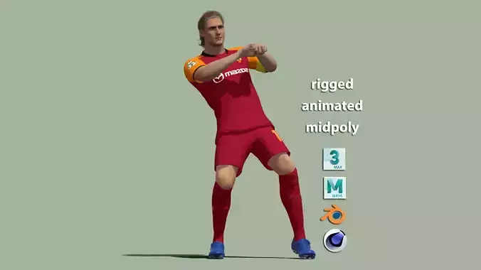 Francesco Totti As Roma 3d animation