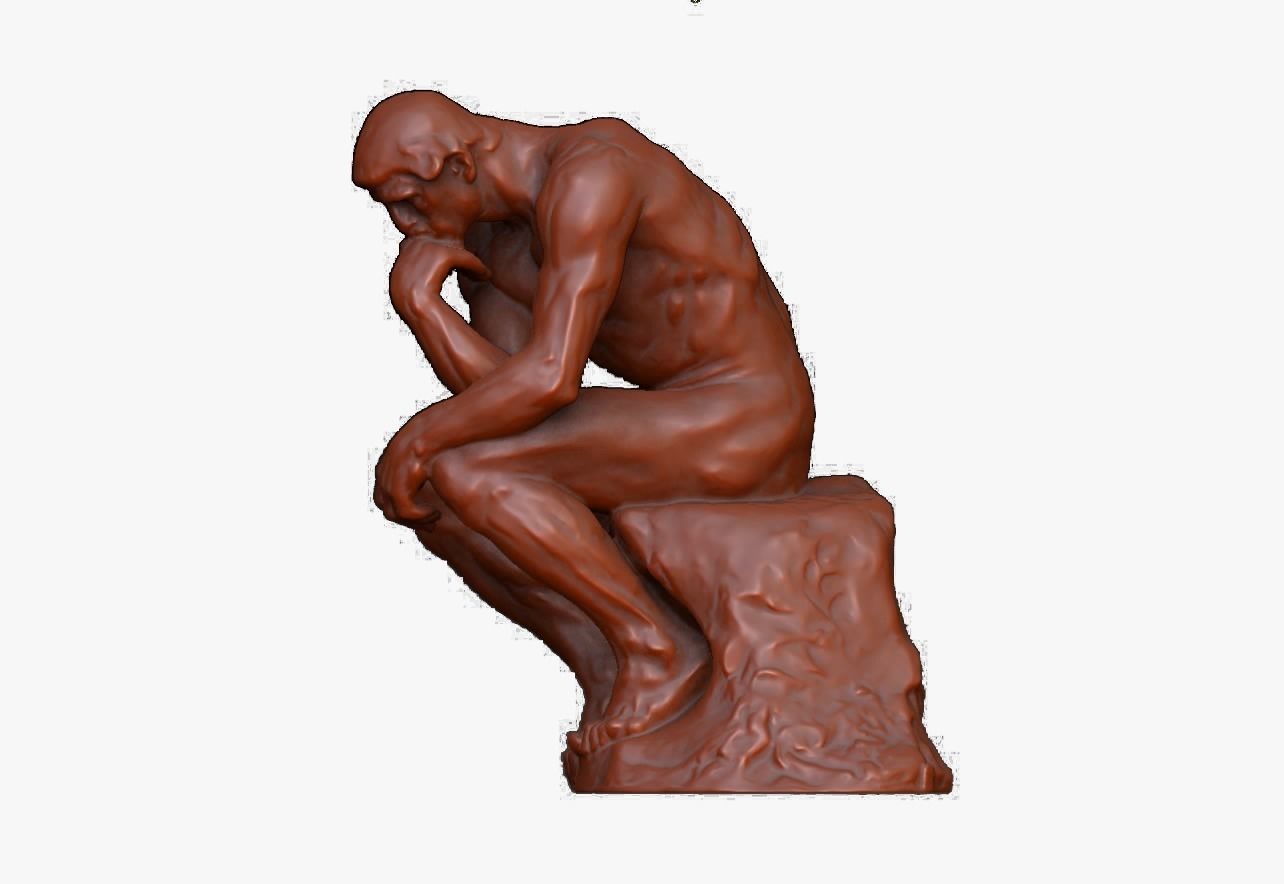 The Thinker By Rodin STL 3D Model 3D print model_25
