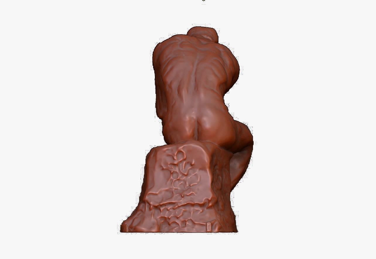 The Thinker By Rodin STL 3D Model 3D print model_14
