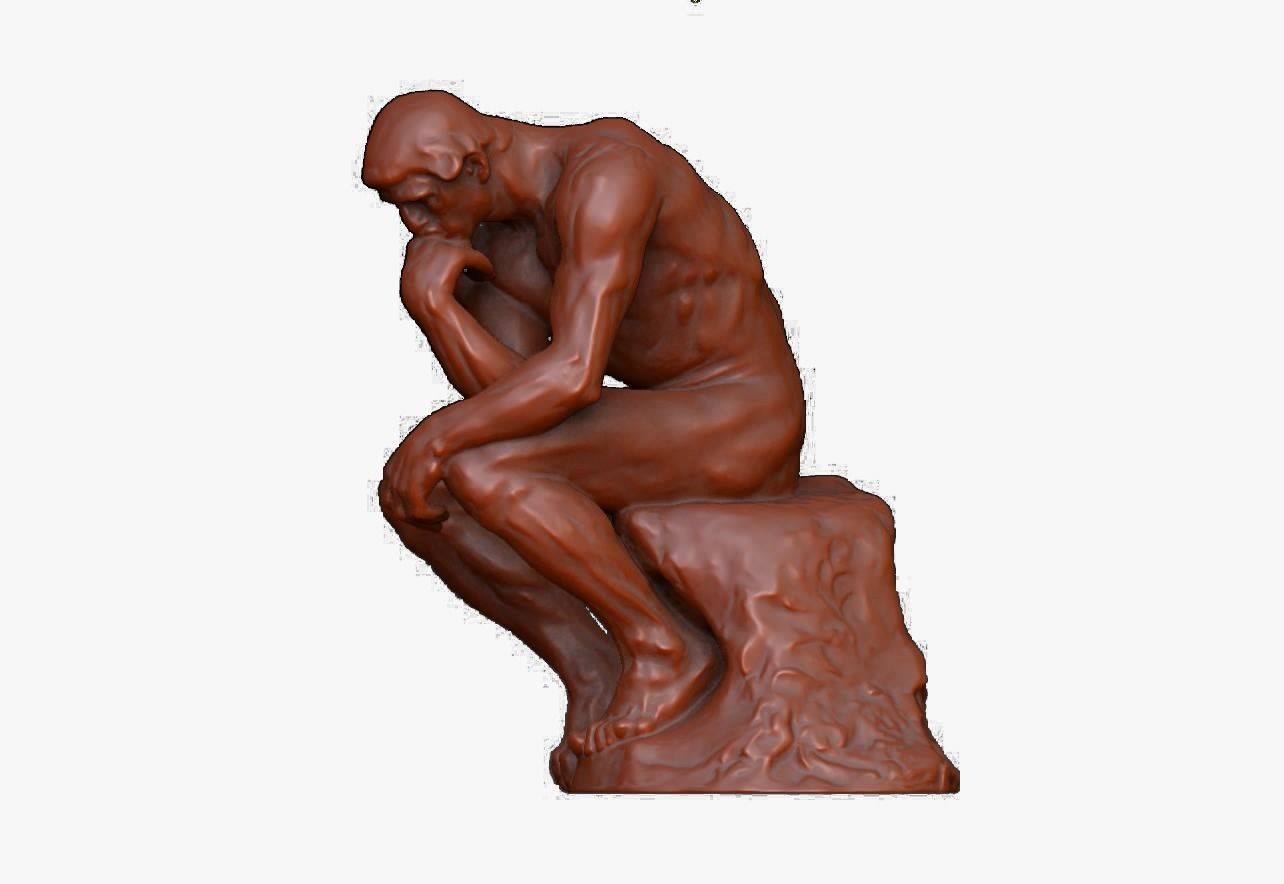 The Thinker By Rodin STL 3D Model 3D print model_21