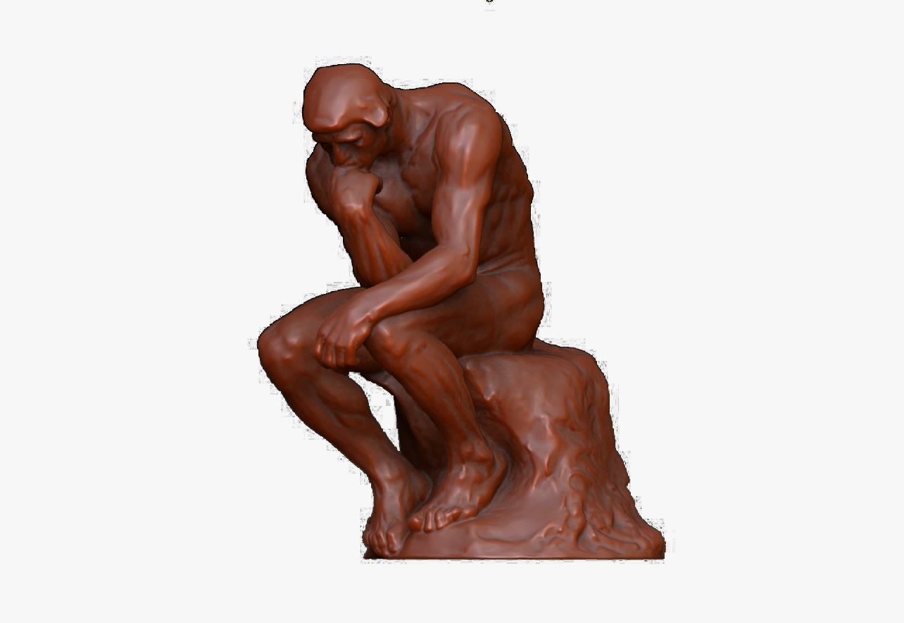 The Thinker By Rodin STL 3D Model 3D print model_24