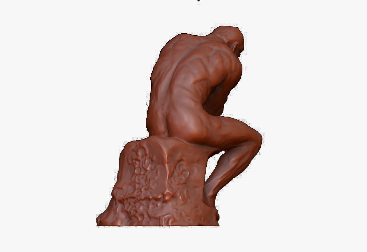 The Thinker By Rodin STL 3D Model 3D print model_12