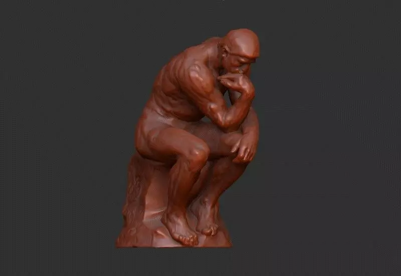 The Thinker By Rodin STL 3D Model 3D print model_0