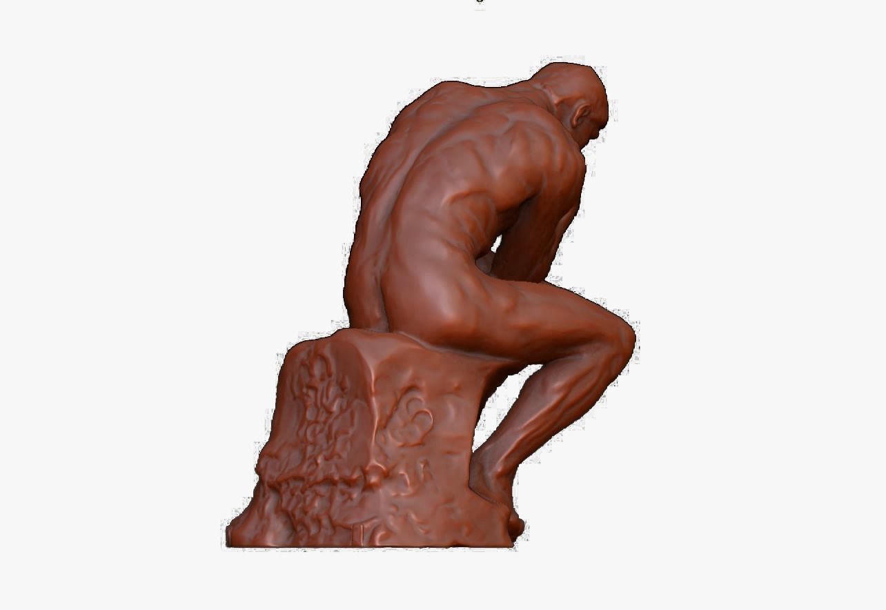 The Thinker By Rodin STL 3D Model 3D print model_9