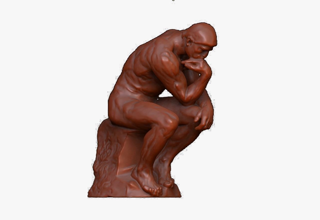 The Thinker By Rodin STL 3D Model 3D print model_10