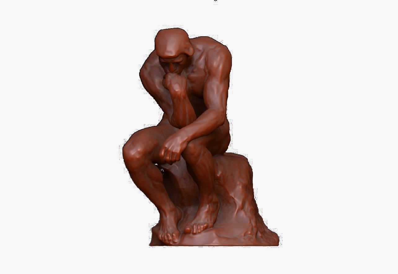 The Thinker By Rodin STL 3D Model 3D print model_27