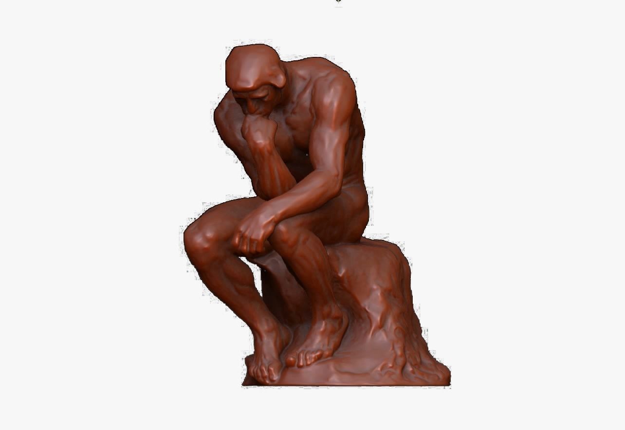 The Thinker By Rodin STL 3D Model 3D print model_28