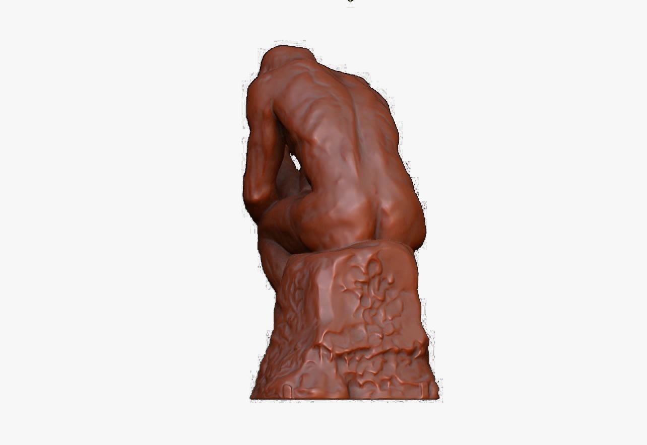 The Thinker By Rodin STL 3D Model 3D print model_20