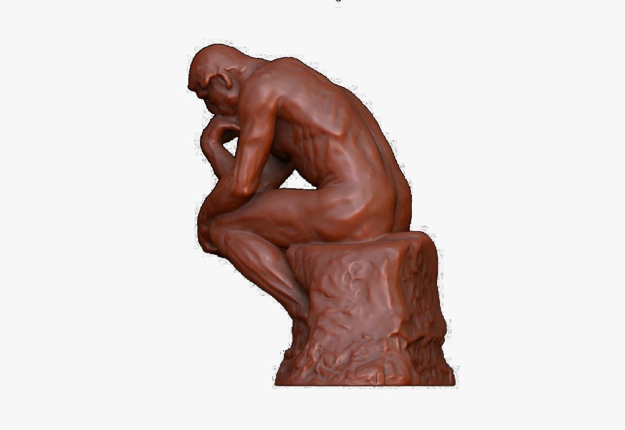 The Thinker By Rodin STL 3D Model 3D print model_23