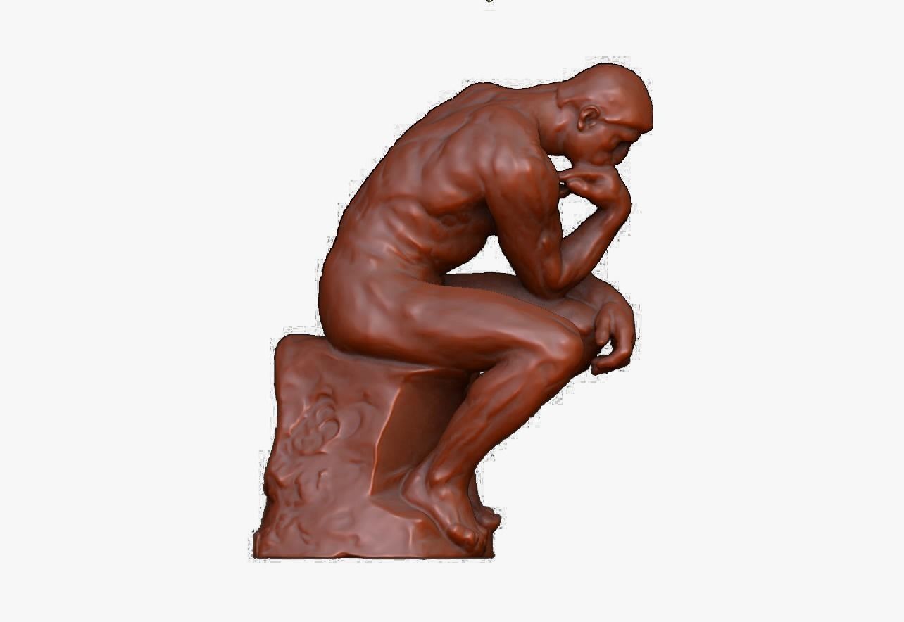 The Thinker By Rodin STL 3D Model 3D print model_18