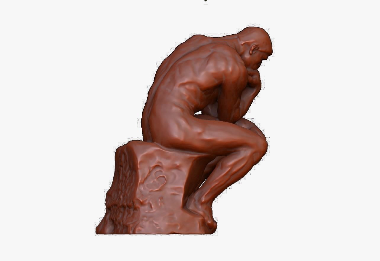 The Thinker By Rodin STL 3D Model 3D print model_5