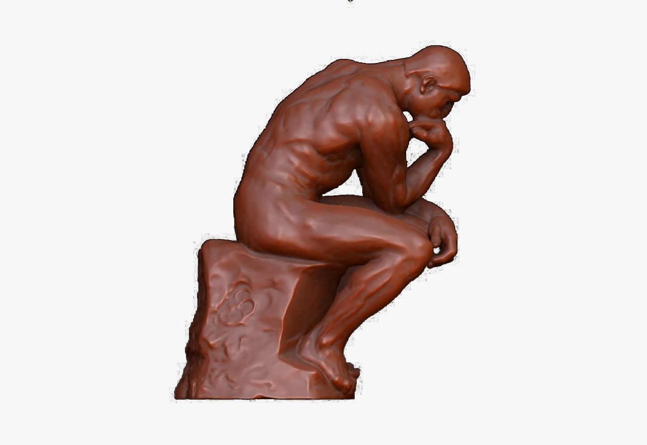 The Thinker By Rodin STL 3D Model 3D print model_8