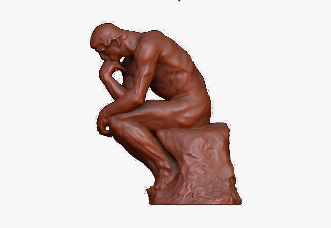 The Thinker By Rodin STL 3D Model 3D print model_29