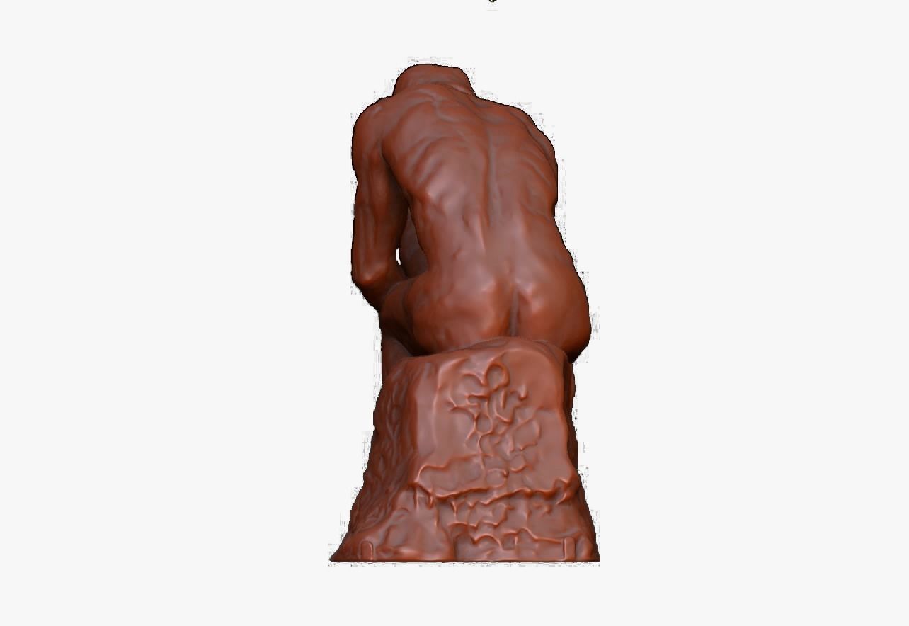 The Thinker By Rodin STL 3D Model 3D print model_17