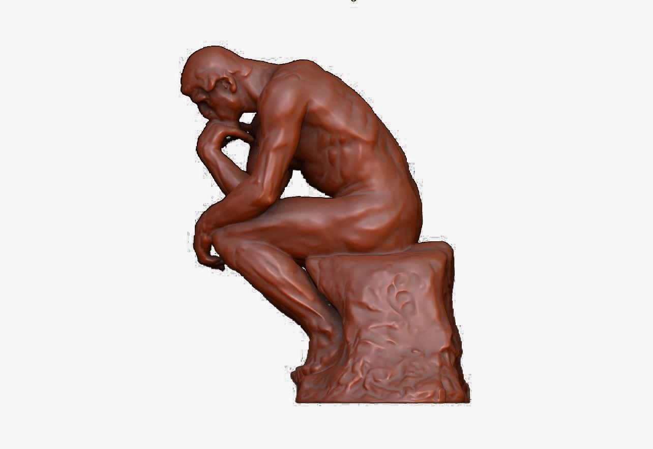 The Thinker By Rodin STL 3D Model 3D print model_30