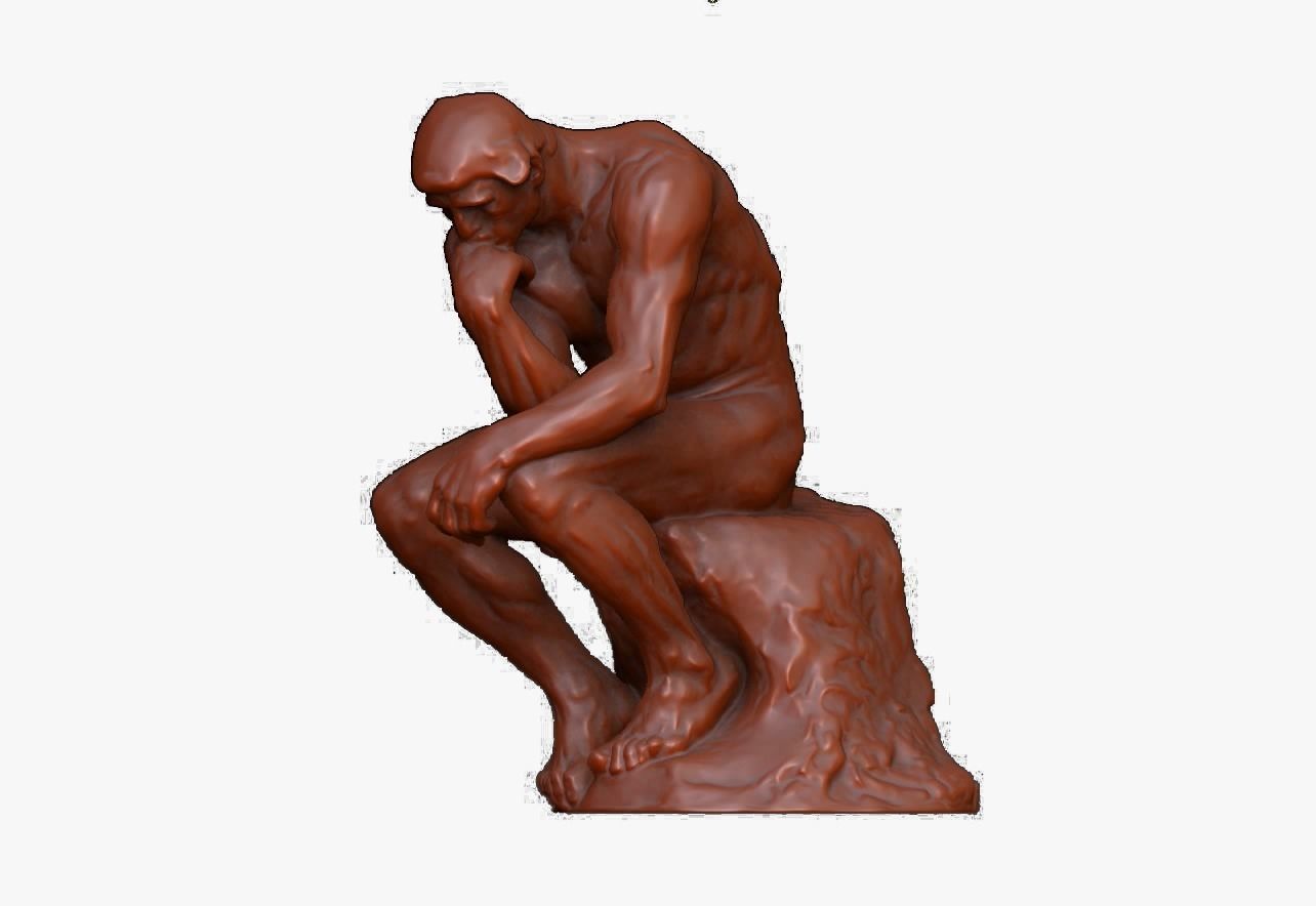 The Thinker By Rodin STL 3D Model 3D print model_19