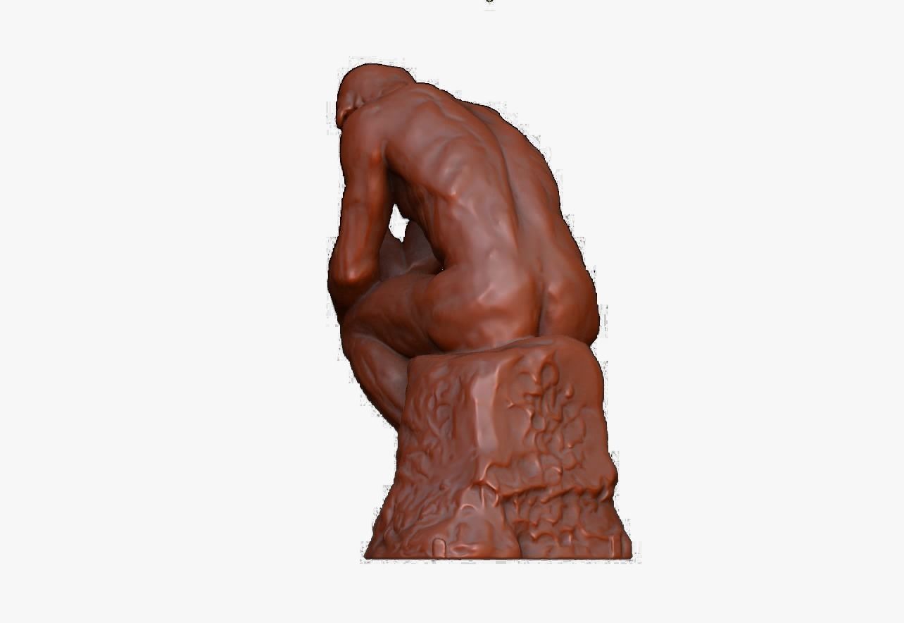 The Thinker By Rodin STL 3D Model 3D print model_15