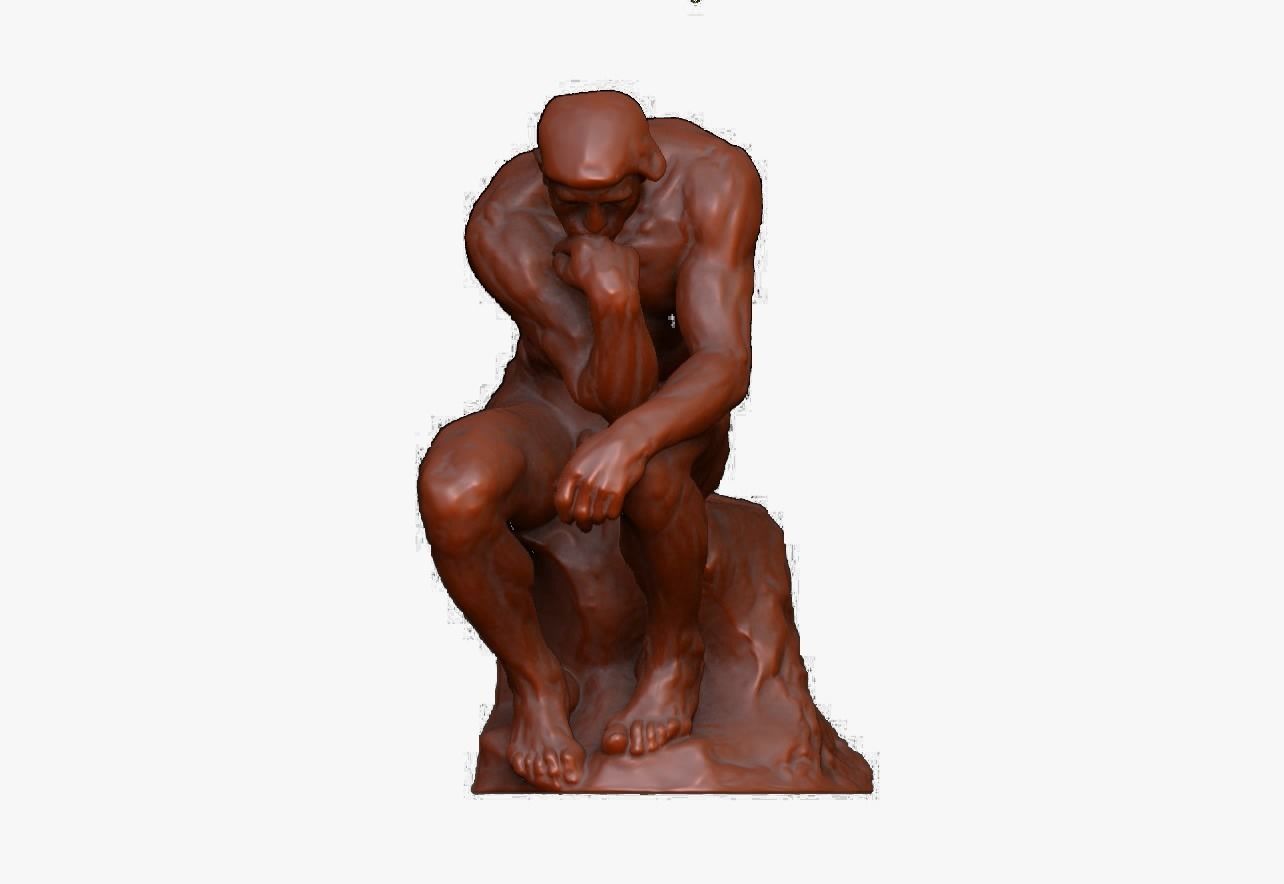 The Thinker By Rodin STL 3D Model 3D print model_22