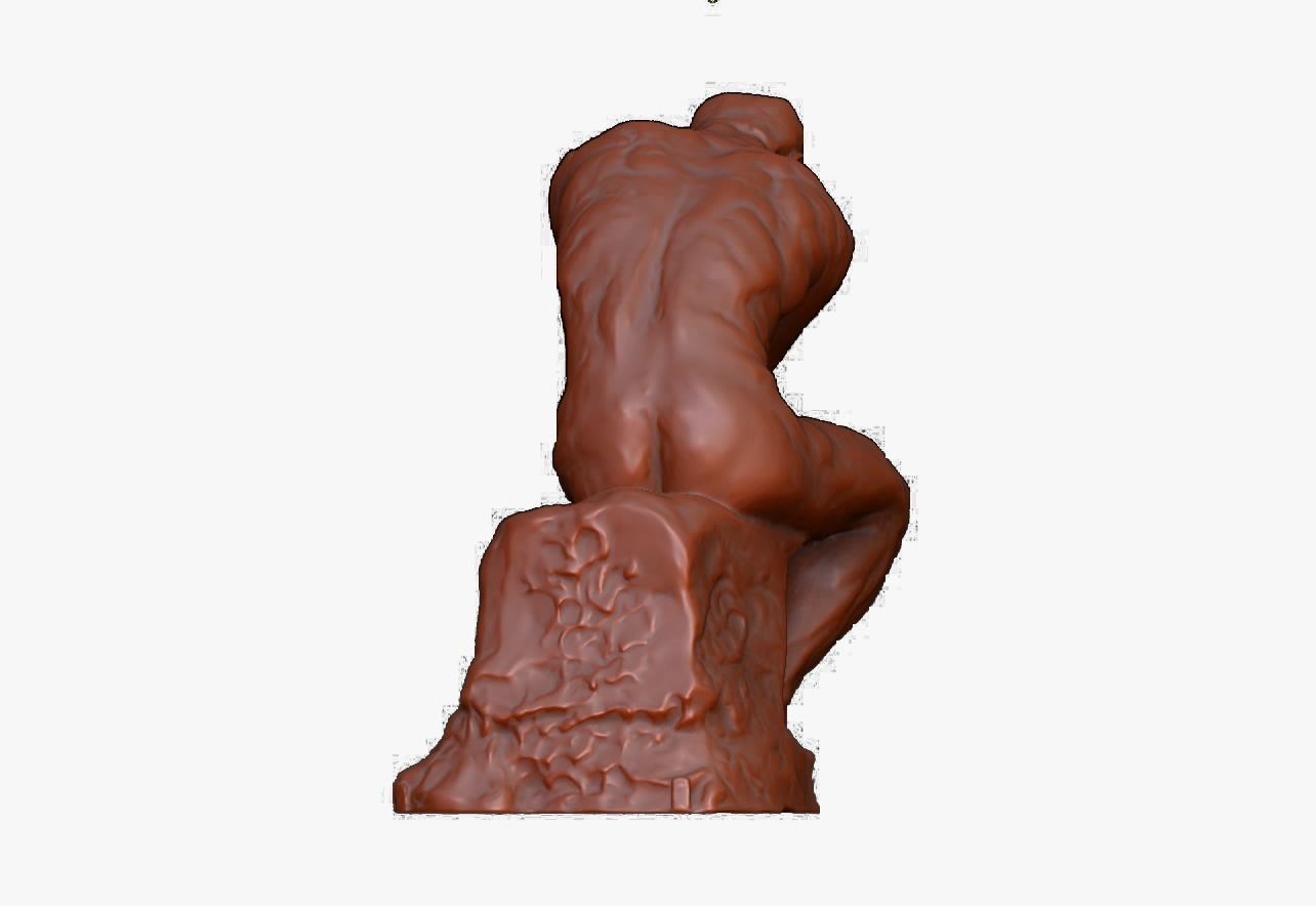 The Thinker By Rodin STL 3D Model 3D print model_11