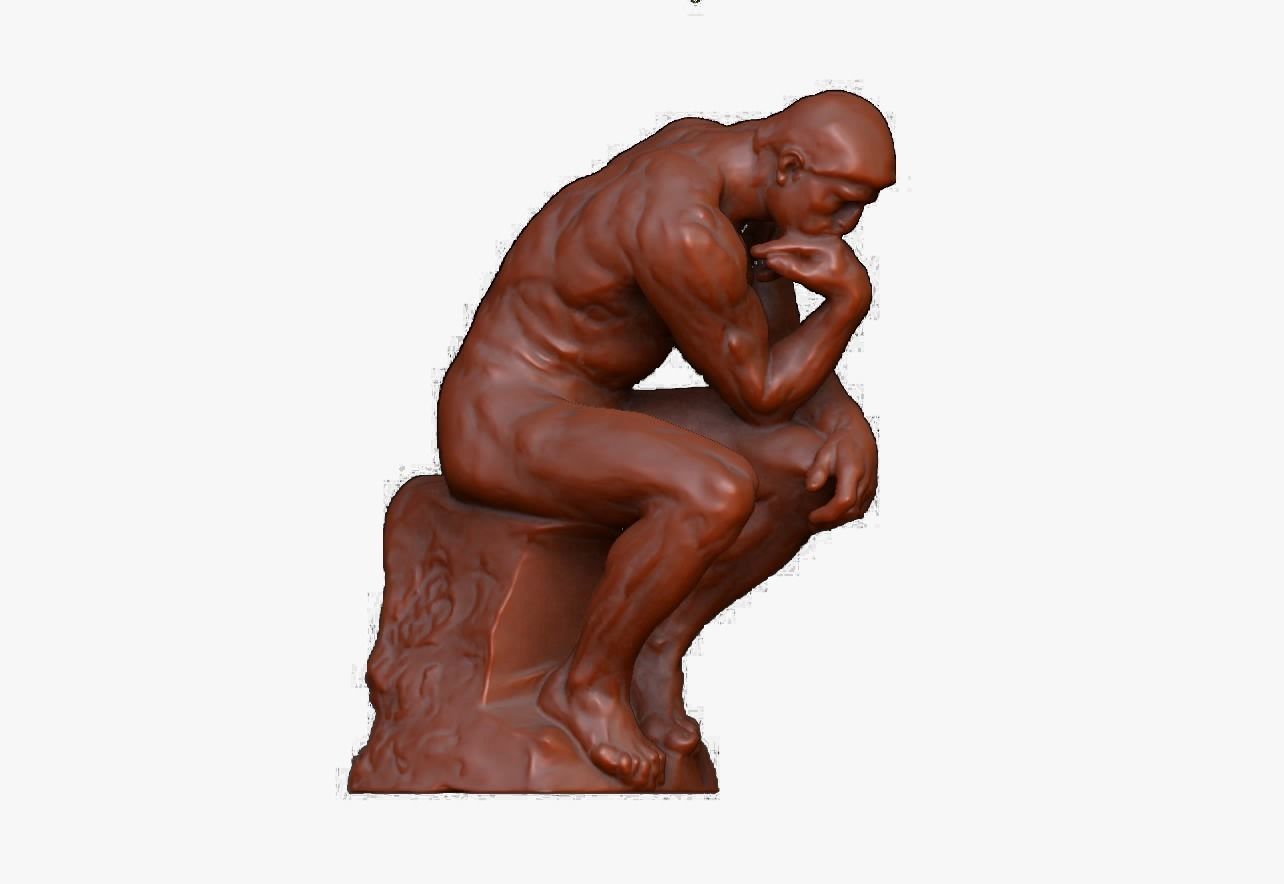 The Thinker By Rodin STL 3D Model 3D print model_3