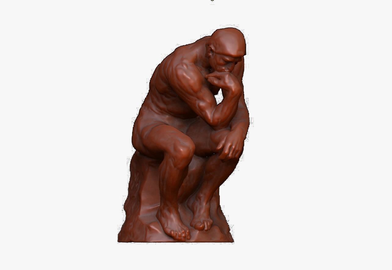 The Thinker By Rodin STL 3D Model 3D print model_34