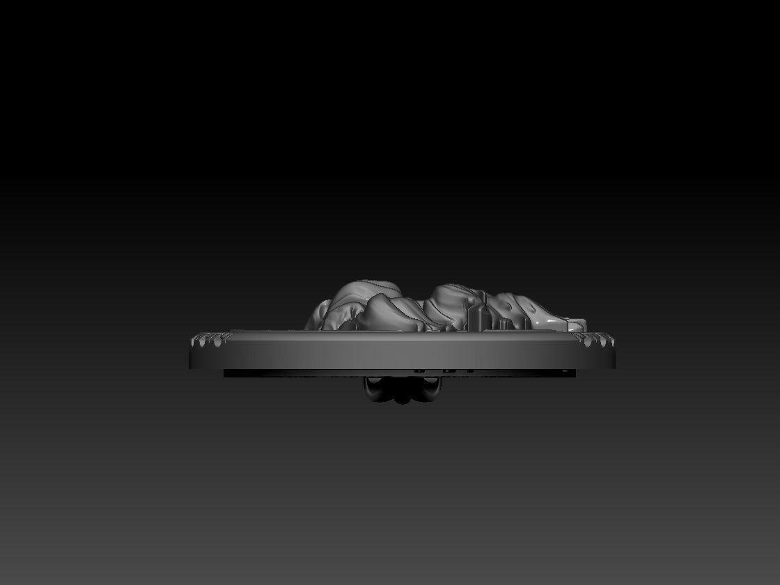 lion necklace with diamond pendant 3D print model 3D print model_8