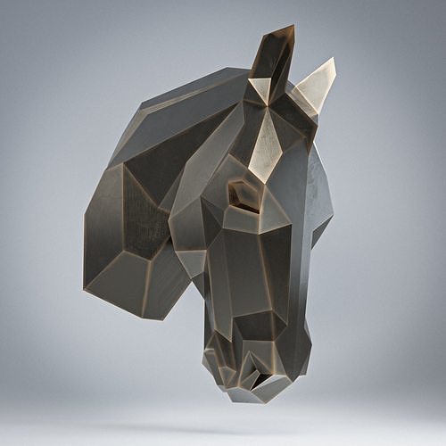 Horse head 3D model