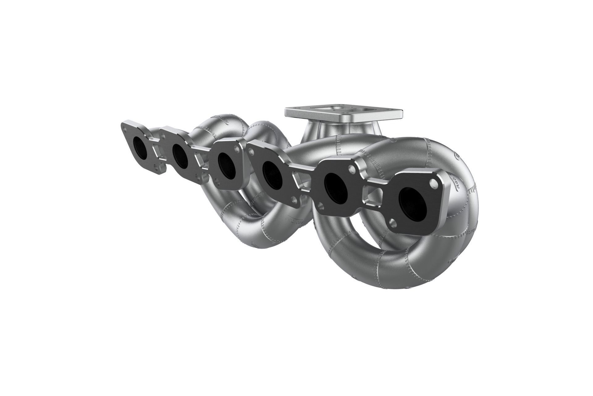 RB26 Equal Length T4 Single Turbo Manifold Mockup 3D print model_7