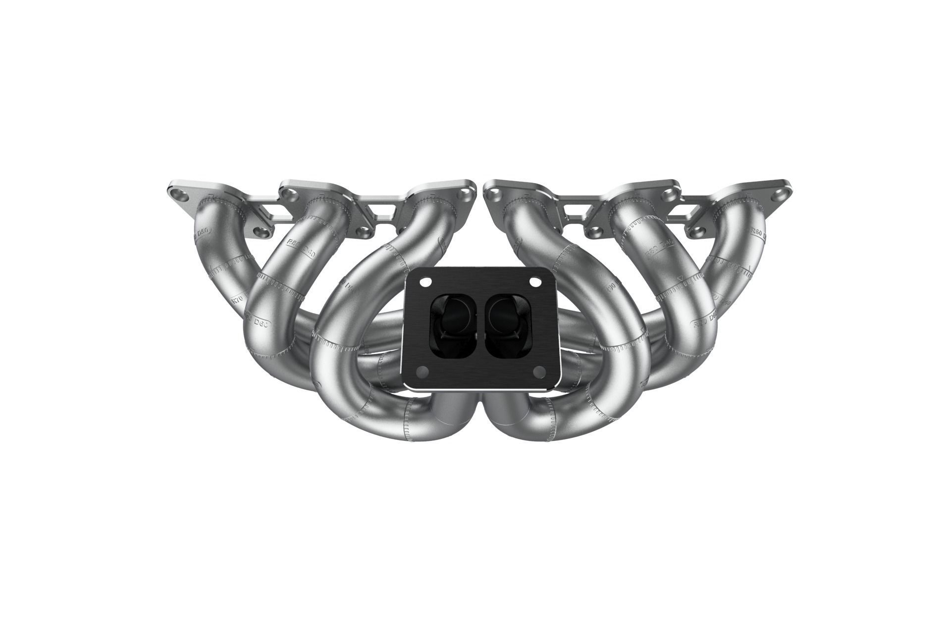 RB26 Equal Length T4 Single Turbo Manifold Mockup 3D print model_20