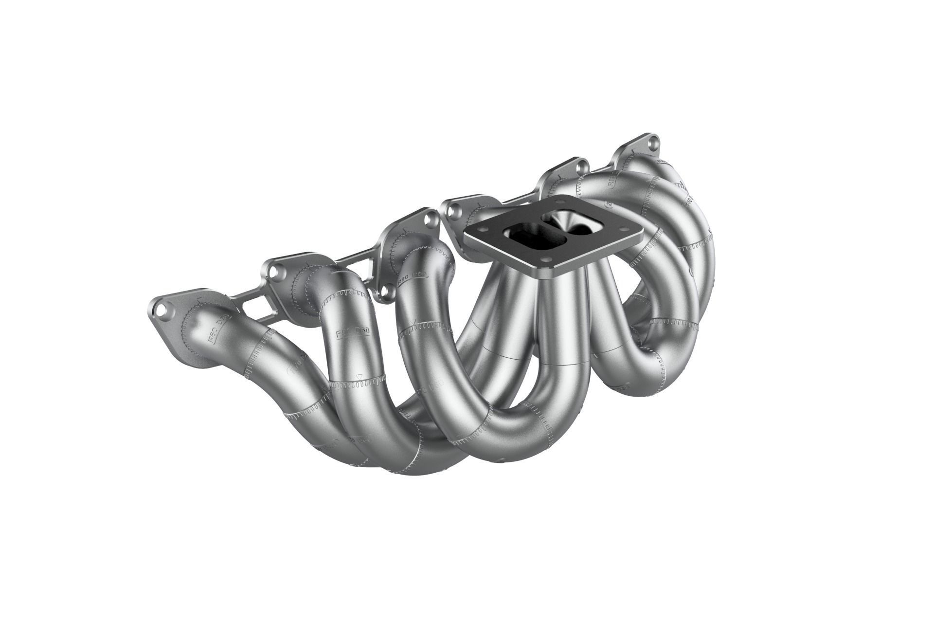 RB26 Equal Length T4 Single Turbo Manifold Mockup 3D print model_2