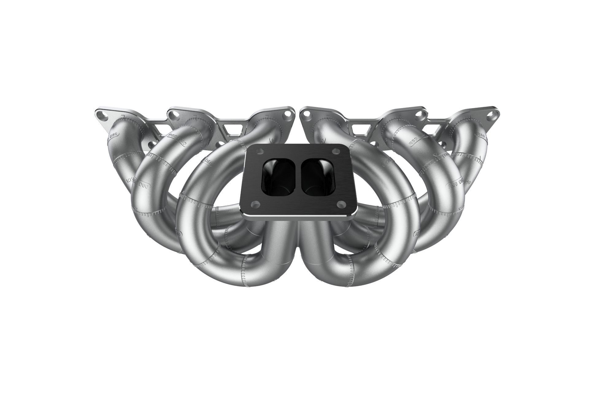 RB26 Equal Length T4 Single Turbo Manifold Mockup 3D print model_1