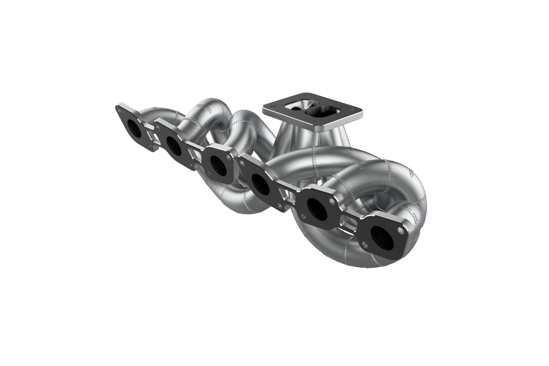 RB26 Equal Length T4 Single Turbo Manifold Mockup 3D print model_8