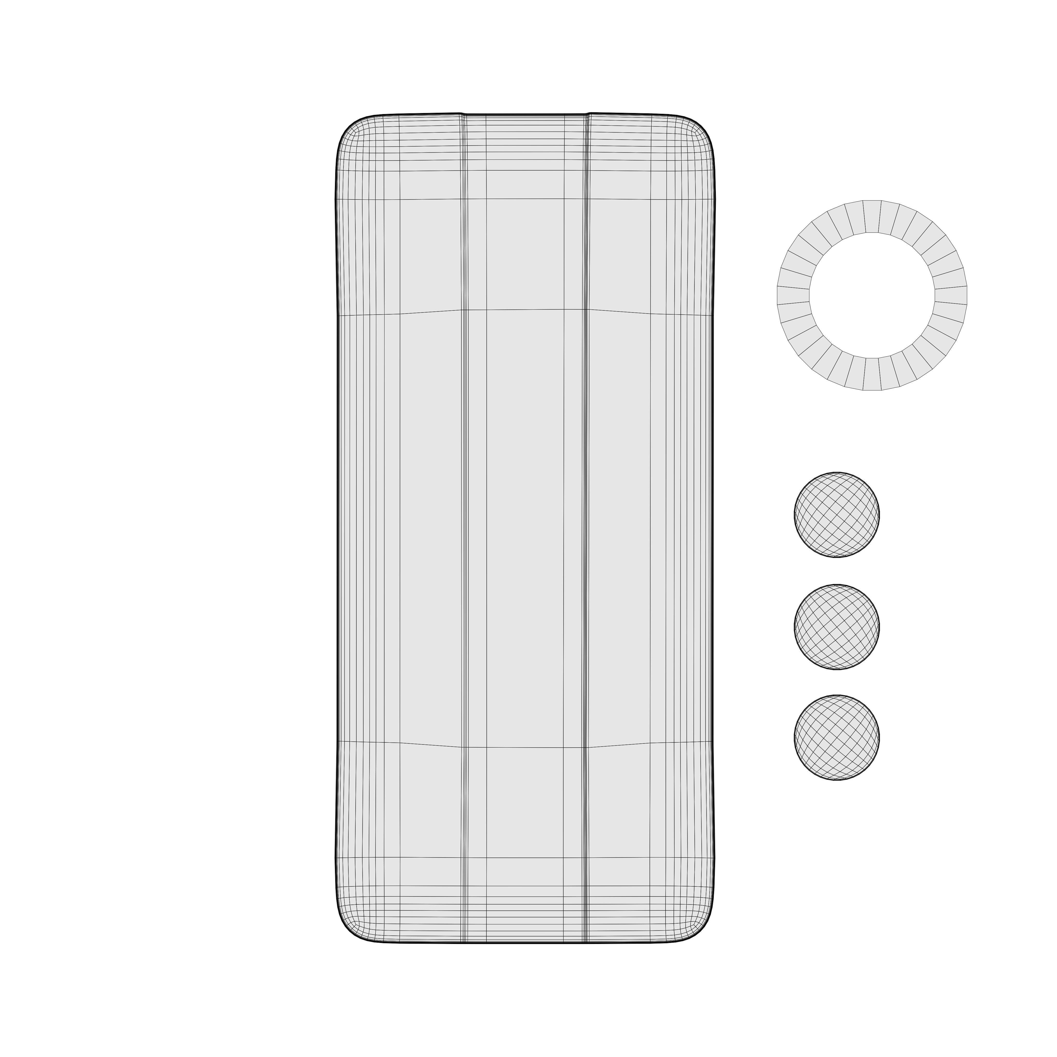 Infinix Note 40X Green Low-poly 3D model_11