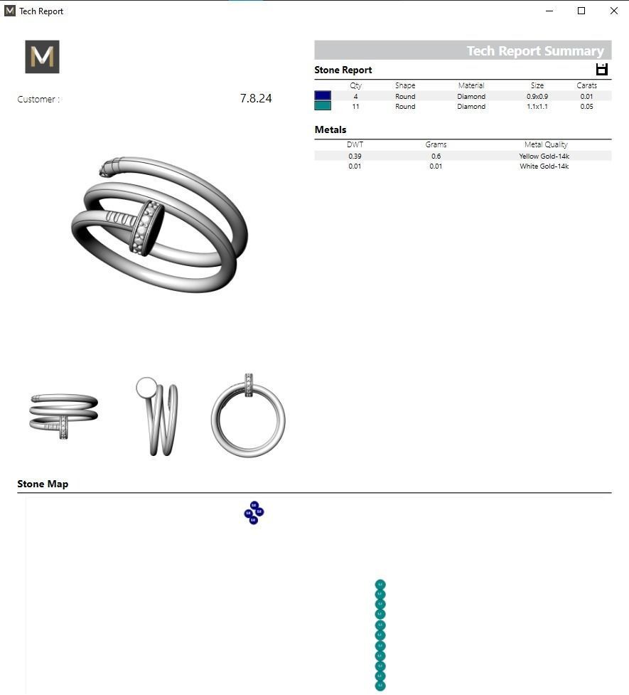 Ring Juste un Clou New model 3D print model_7