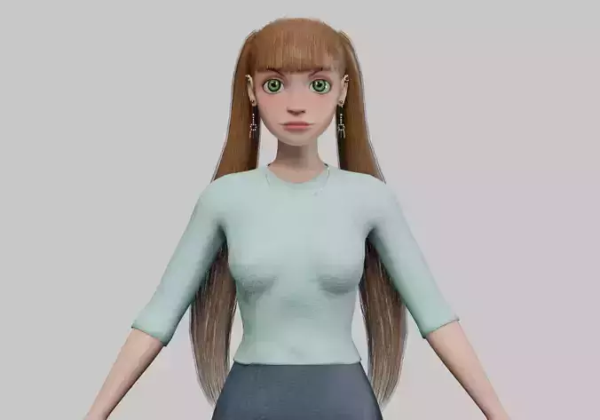 classic cartoon girl V24074 