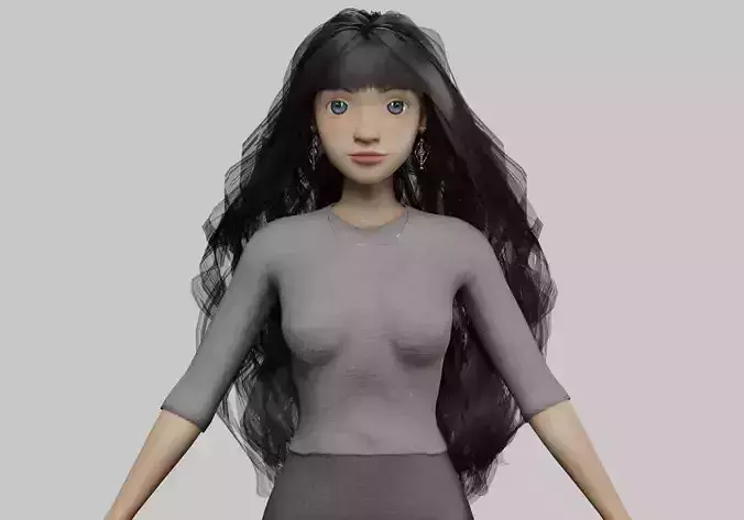 cartoon teen girl V38392 