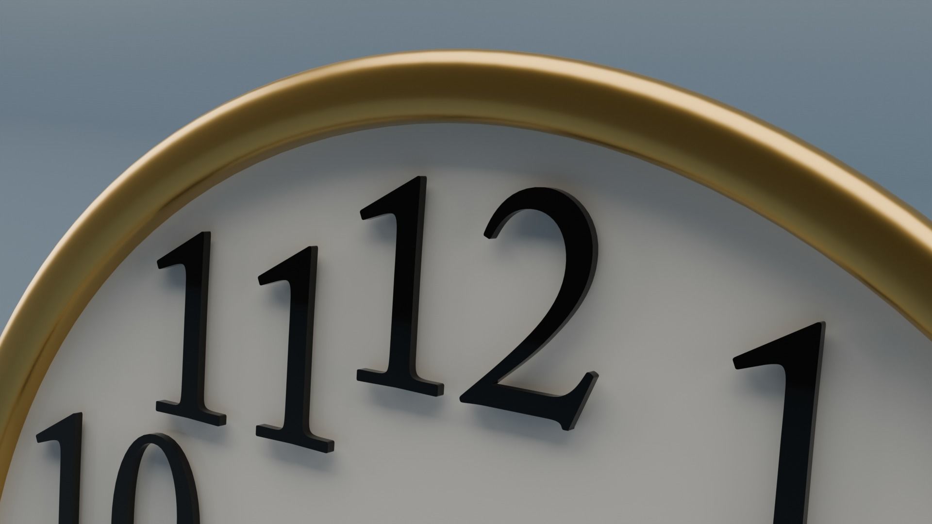 Classic wall clock Free low-poly 3D model_9