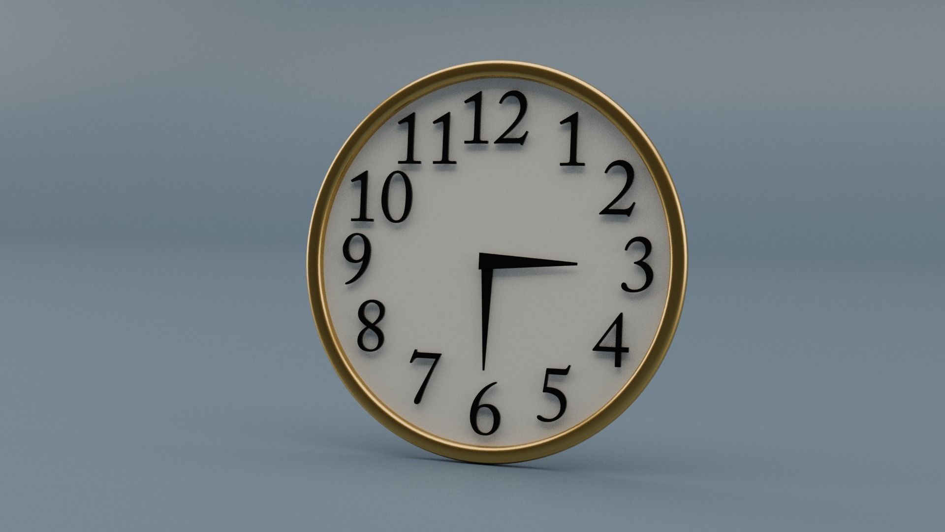 Classic wall clock Free low-poly 3D model_7